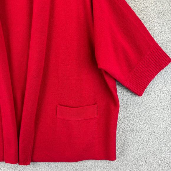 Chicos Cardigan Large Wool Lagenlook Quiet Luxury Career Dolman Sleeve Pocket - Picture 4 of 10